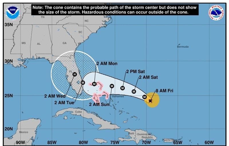 Dorian se acerca a Florida convertido en huracán de categoría 4