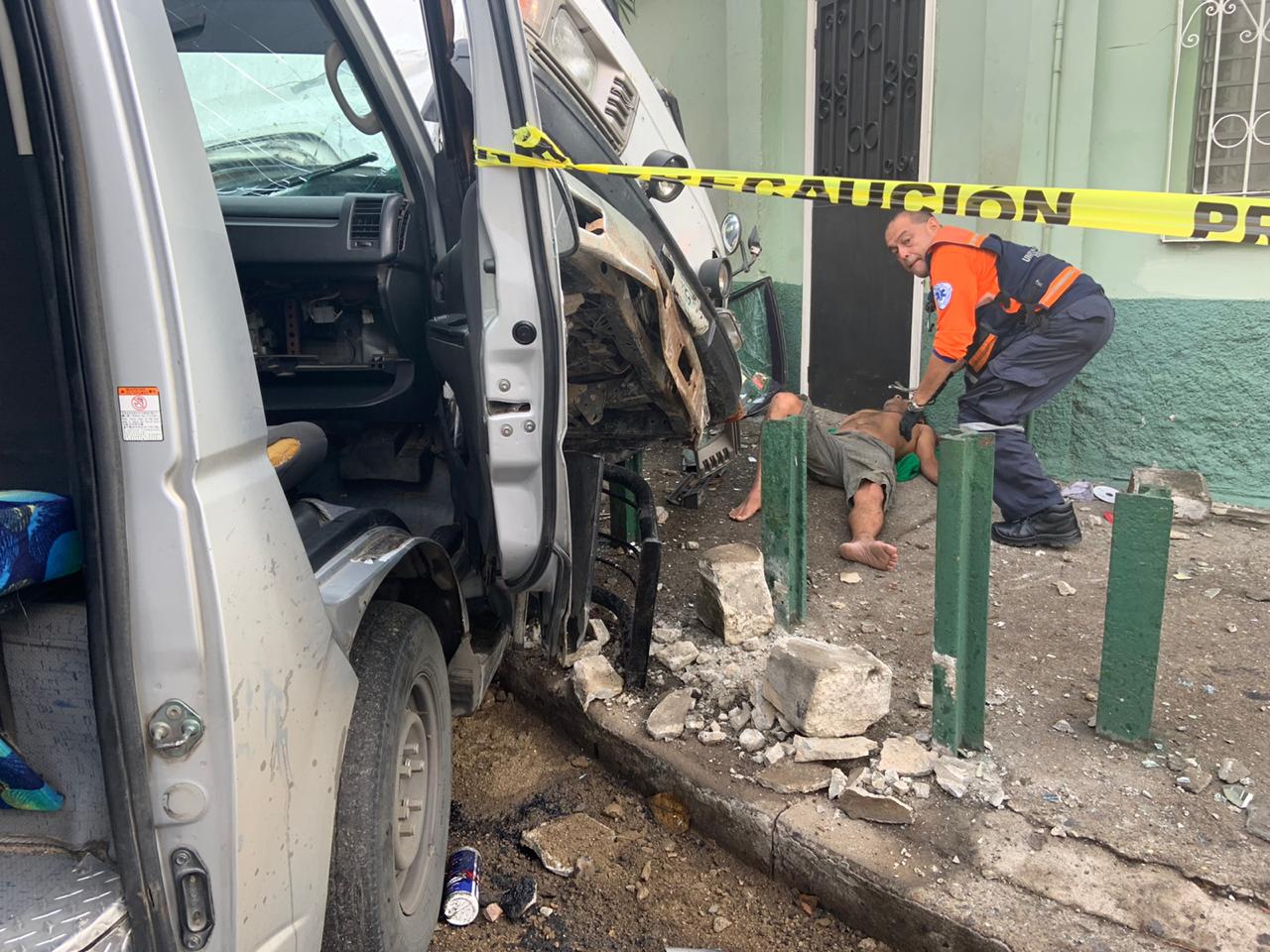Encontronazo vial deja cinco personas lesionadas en San Pedro Sula