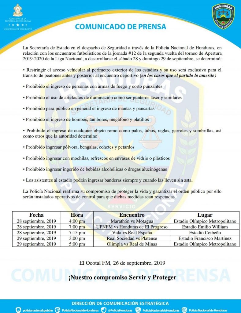 Objetos en los Estadios 