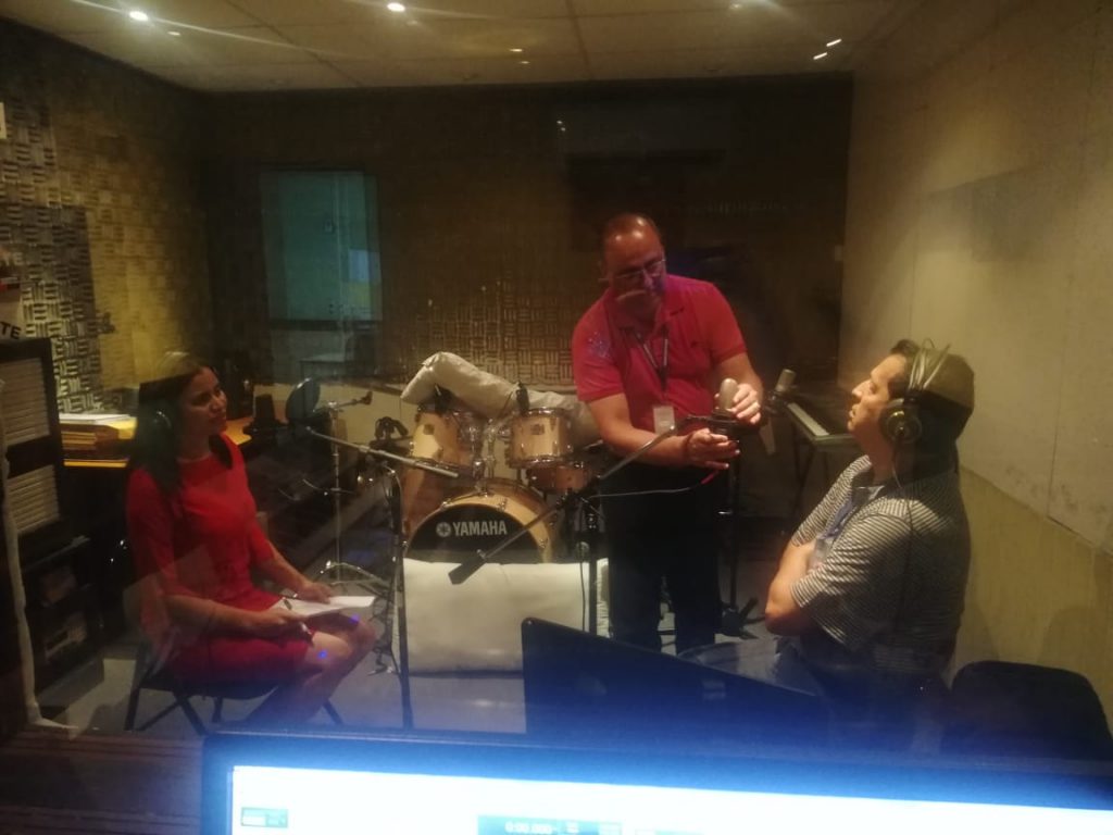 Estudio de grabación del prorgama Dale Play de HRN