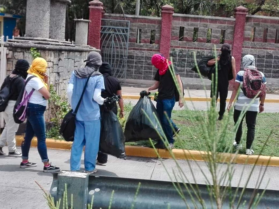 Operativo de limpieza en la UNAH