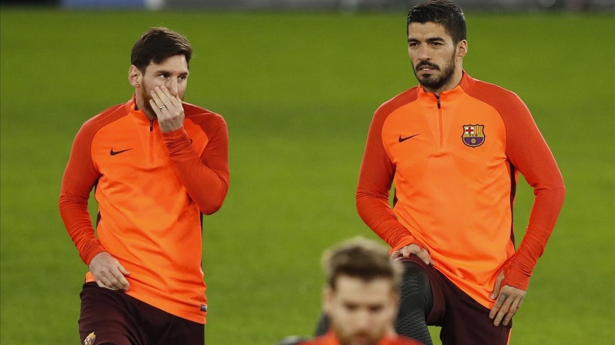 Messi y Suárez, aún no entrenan
