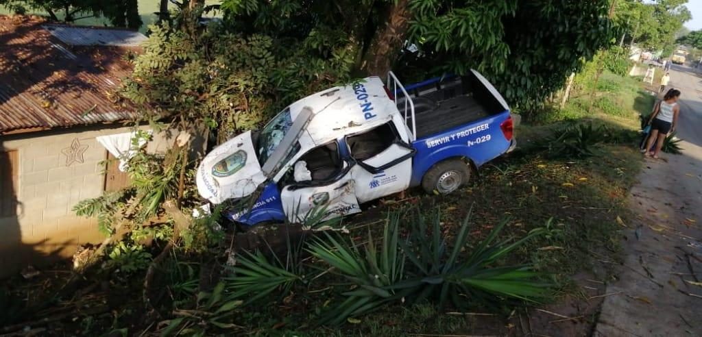 Un policía muerto y tres herido en aparatoso accidente de transito en Olancho, Honduras