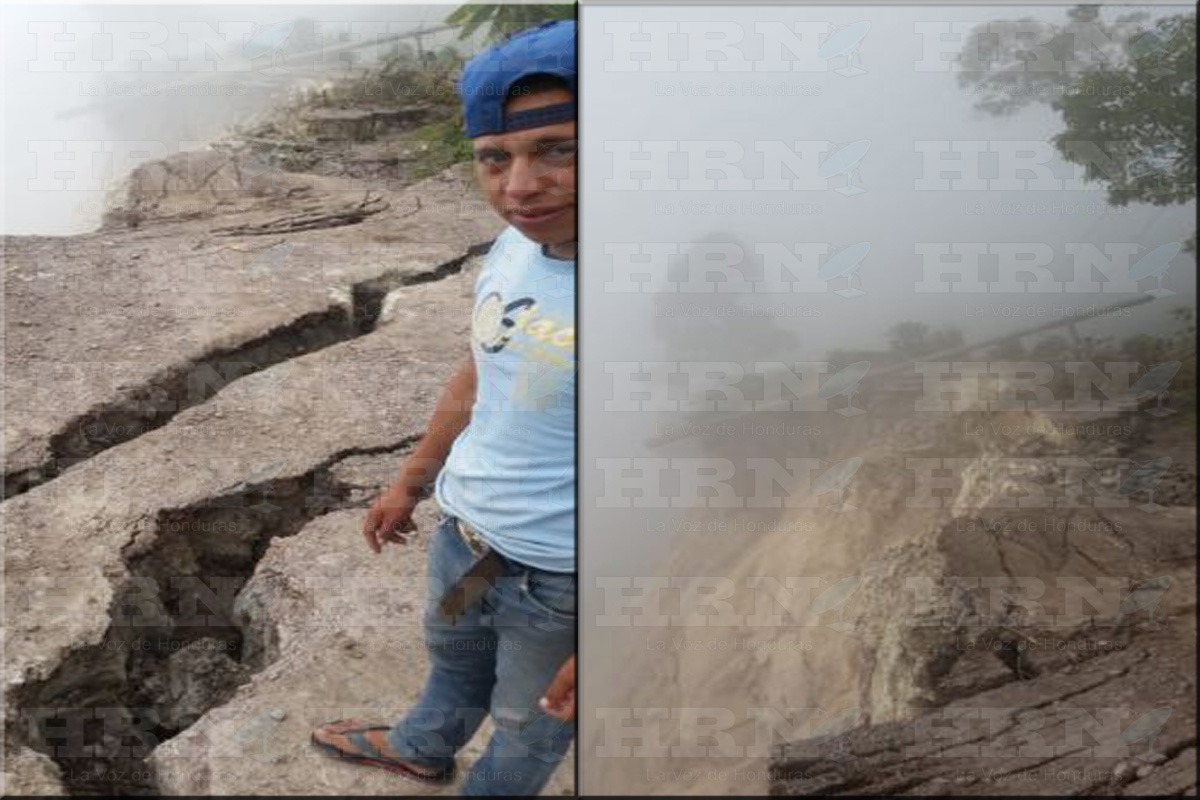 Falla geológica provoca derrumbe en El Rosario, Comayagua