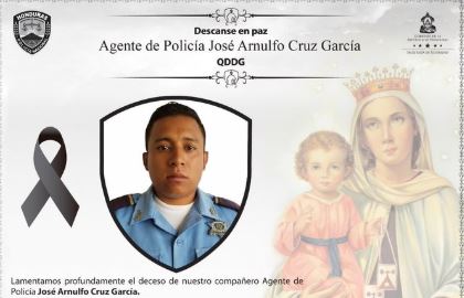 Presidente Hernández califica como un héroe nacional, a policía abatido a tiros en emboscada