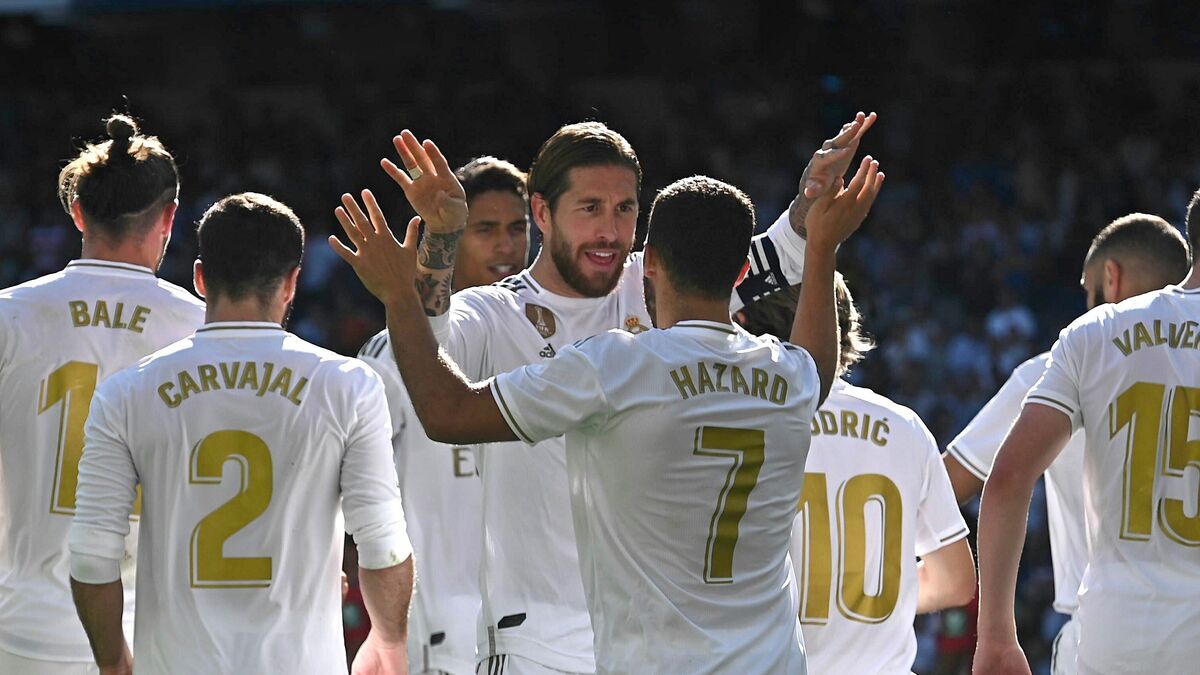 Hazard anotó en el triunfo del Madrid