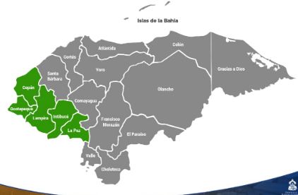 En alerta verde cinco departamentos de Honduras