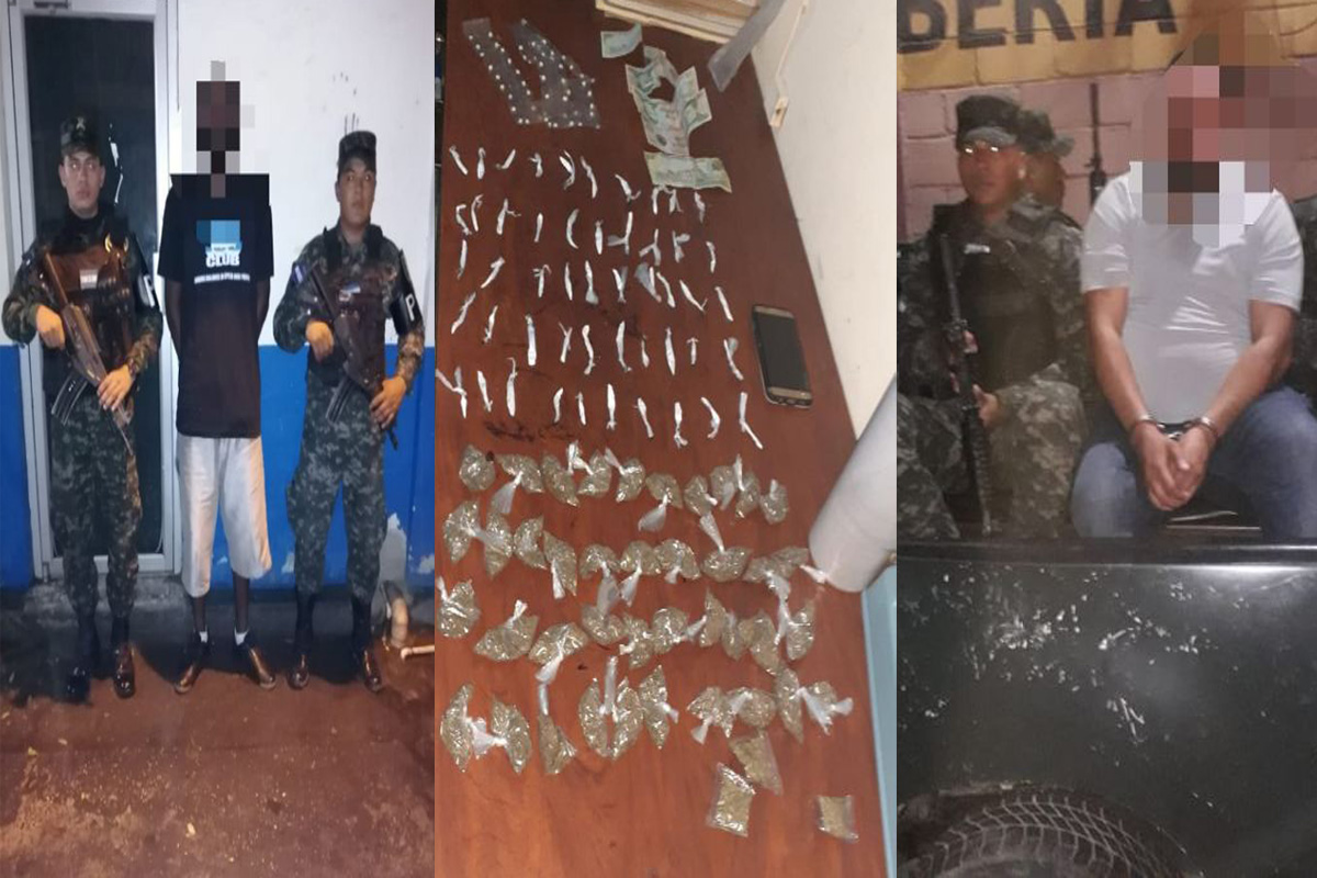 81 detenidos y el decomiso de droga dejaron los operativos durante el fin de semana en Honduras