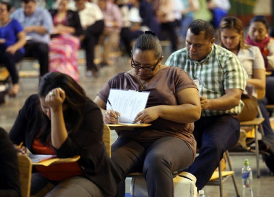 Resultados de la prueba del concurso de plazas para docentes en Choluteca