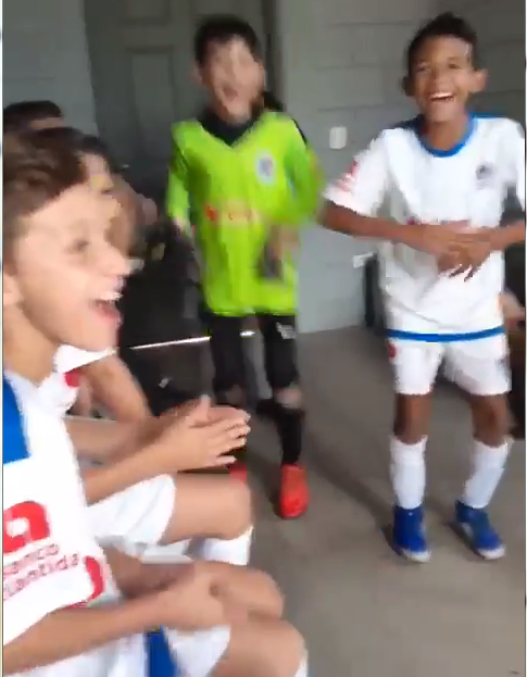 Así celebraron niños olimpistas, tras ganarle 1 - 0 al Marathón