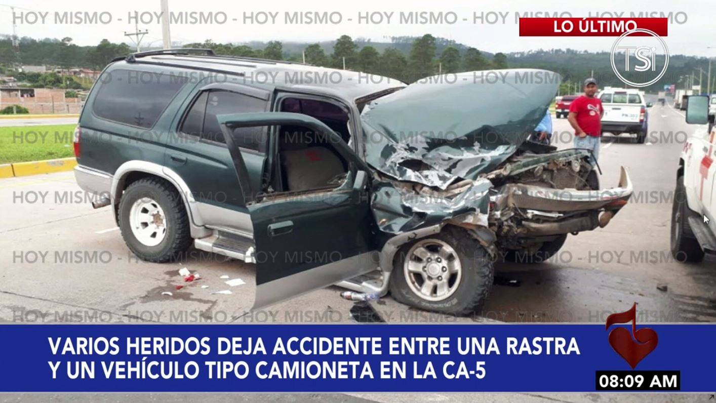 Integrantes de una familia resultaron heridos en percance vial en CA-5