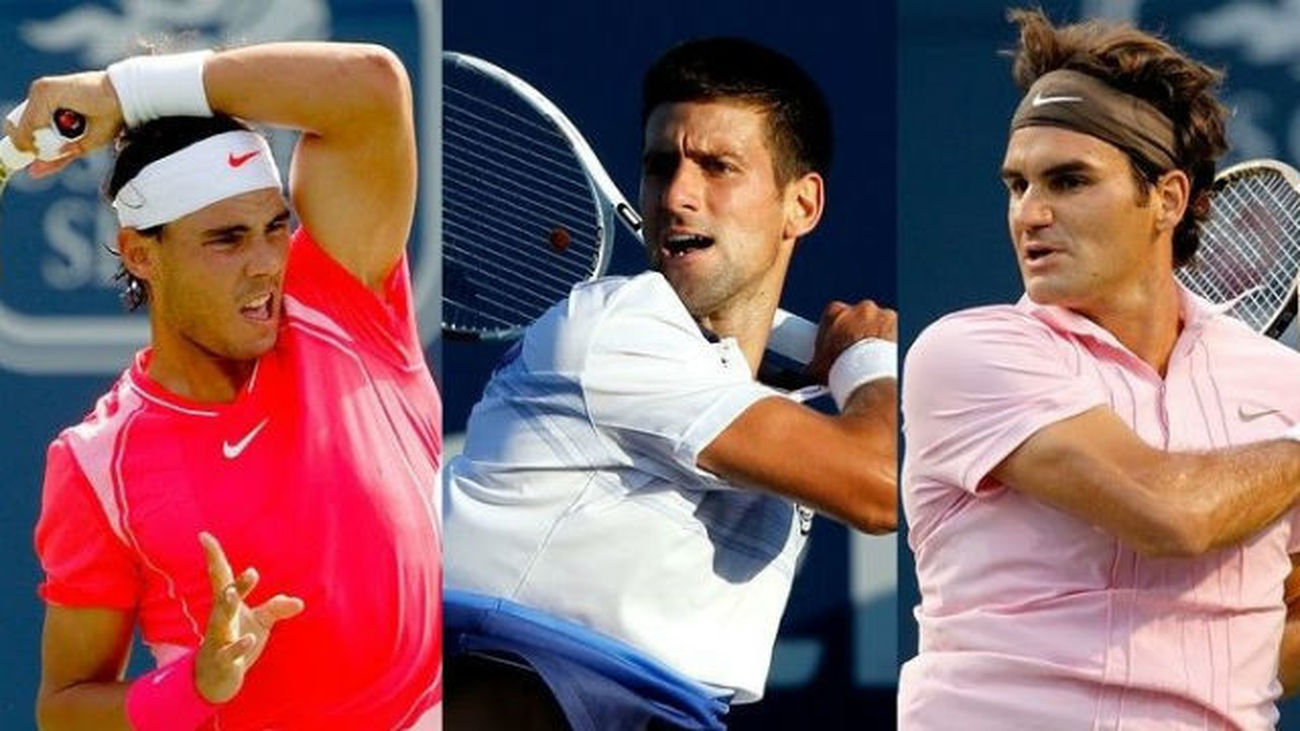Nadal, Djokovic y Federer, fenómenos