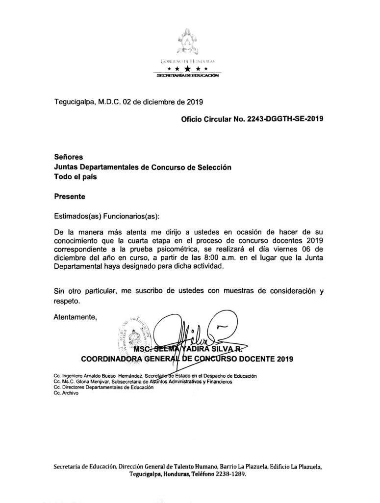 Comunicado Oficial.