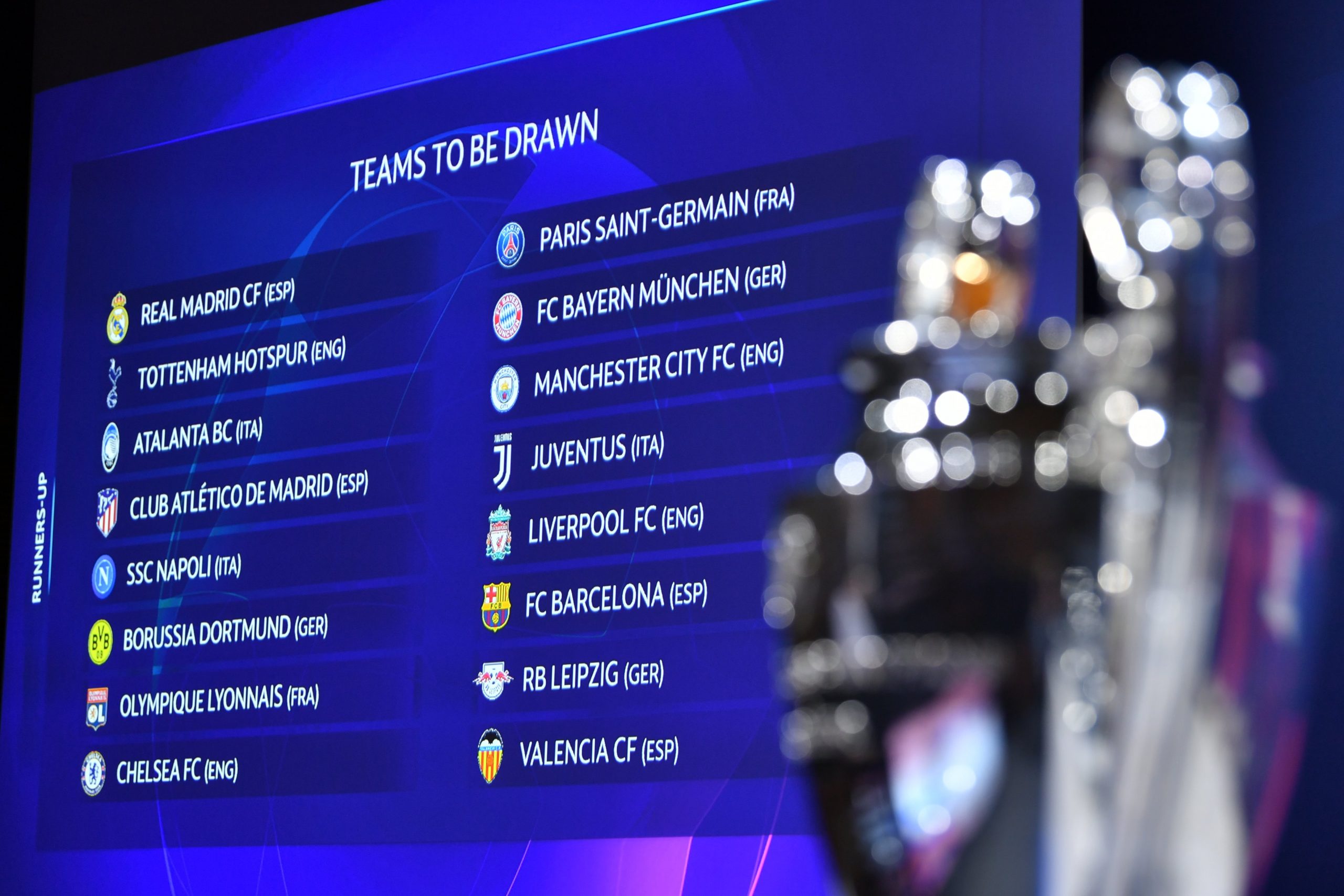 Estos son los cruces de octavos de final de la UEFA Champions League