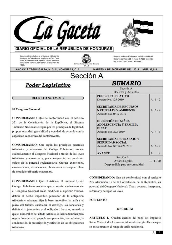 Libre de ISV usuarios del sector Eléctrico.