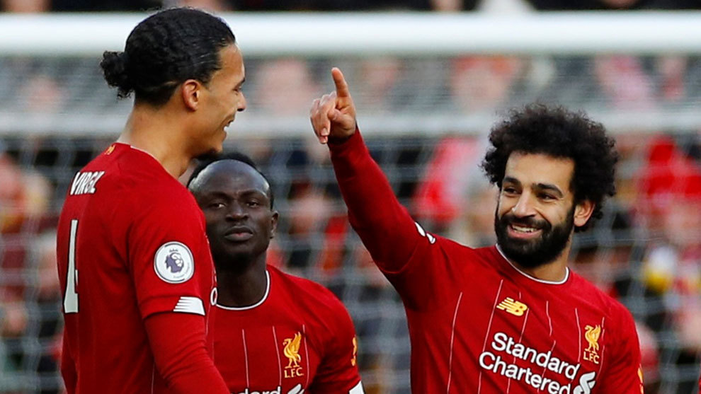Salah dio el triunfo al Liverpool