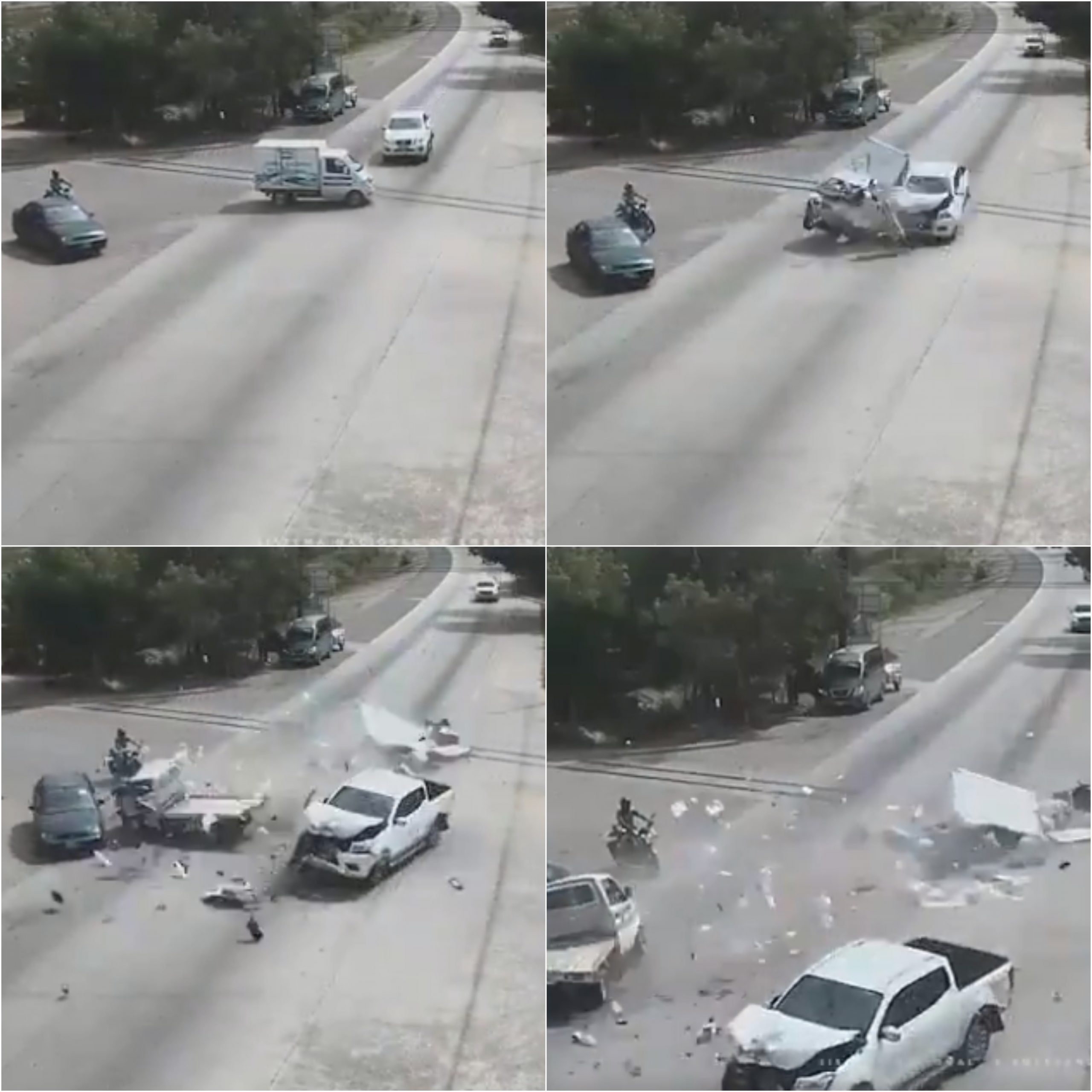 Cámaras del 911 captan brutal accidente en el Norte de Honduras