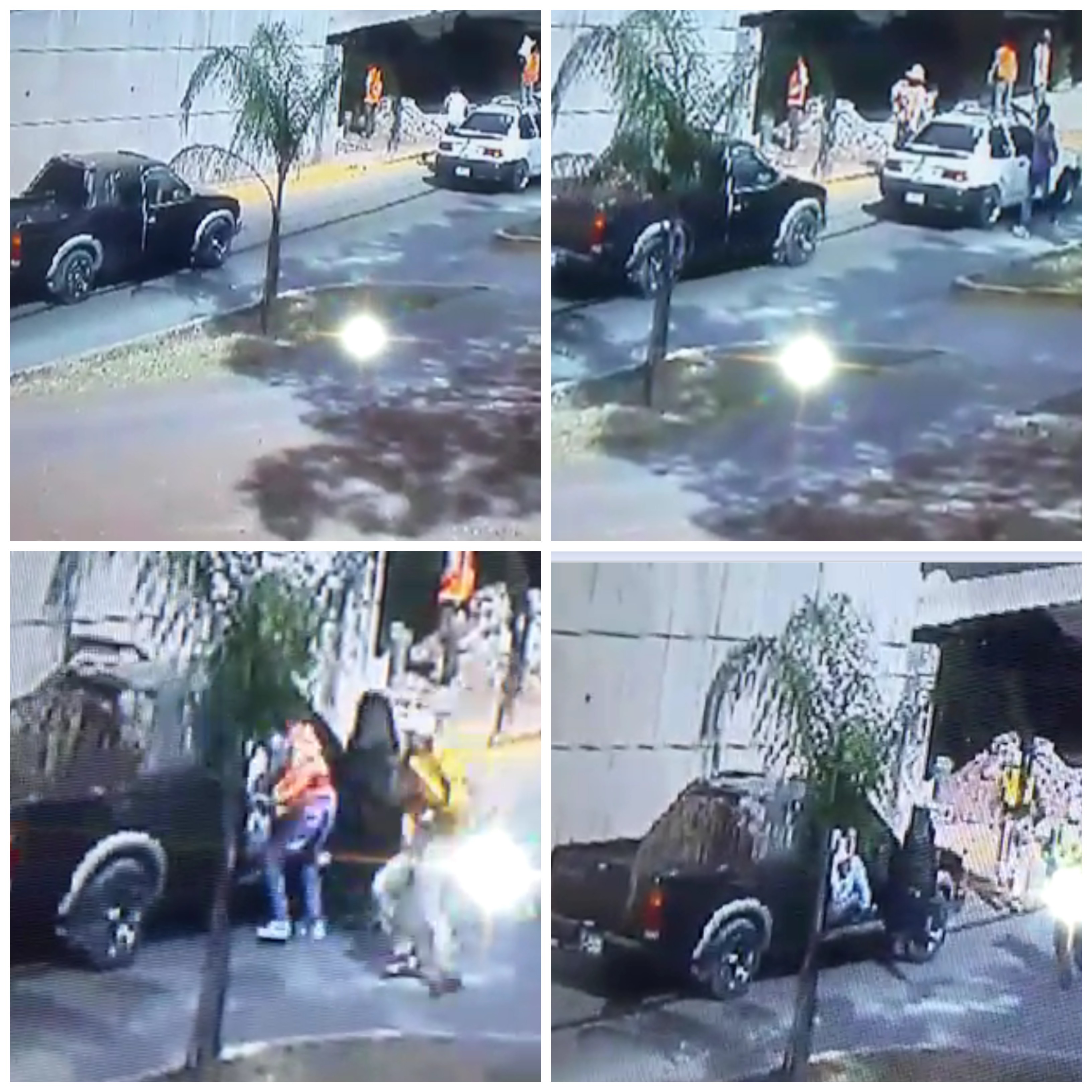 Imagen de Cámara de seguridad capta momento cuando hombres vestidos de albañil asaltan en Tegucigalpa