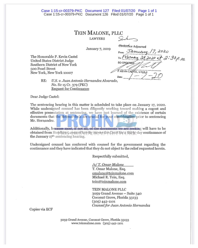 Petición de defensa.