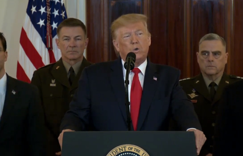 Trump anuncia "sanciones punitivas adicionales" inmediatas contra Irán
