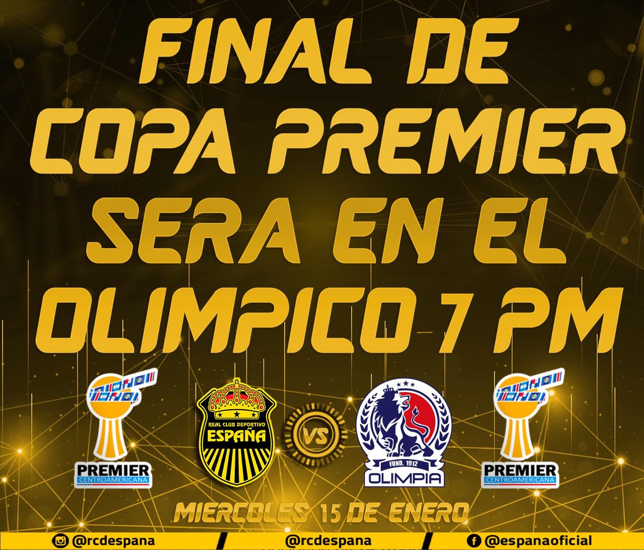 Final Copa Premier: Cambio de horario por recomendación de la Policía