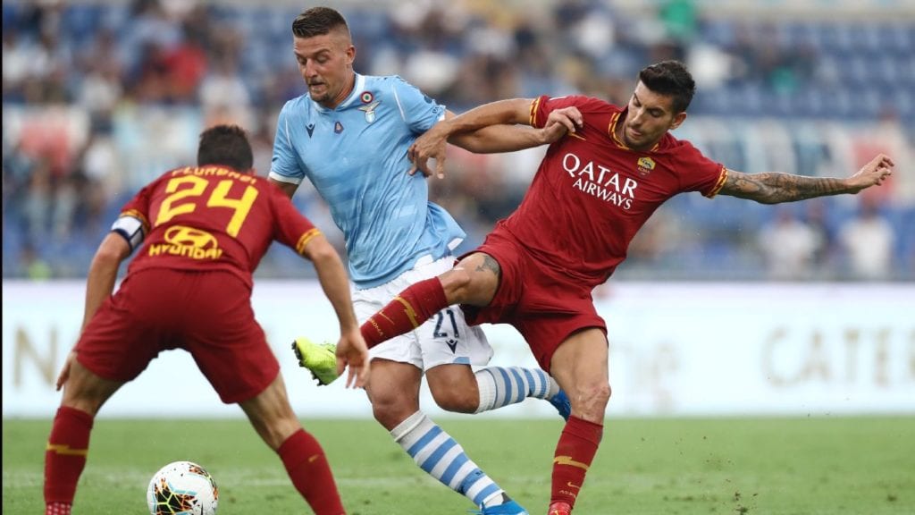Roma igualó con la Lazio