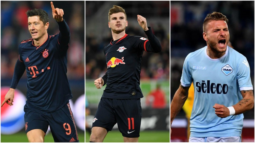 Immobile, Lewandowski y Werner,  van por la Bota de Oro