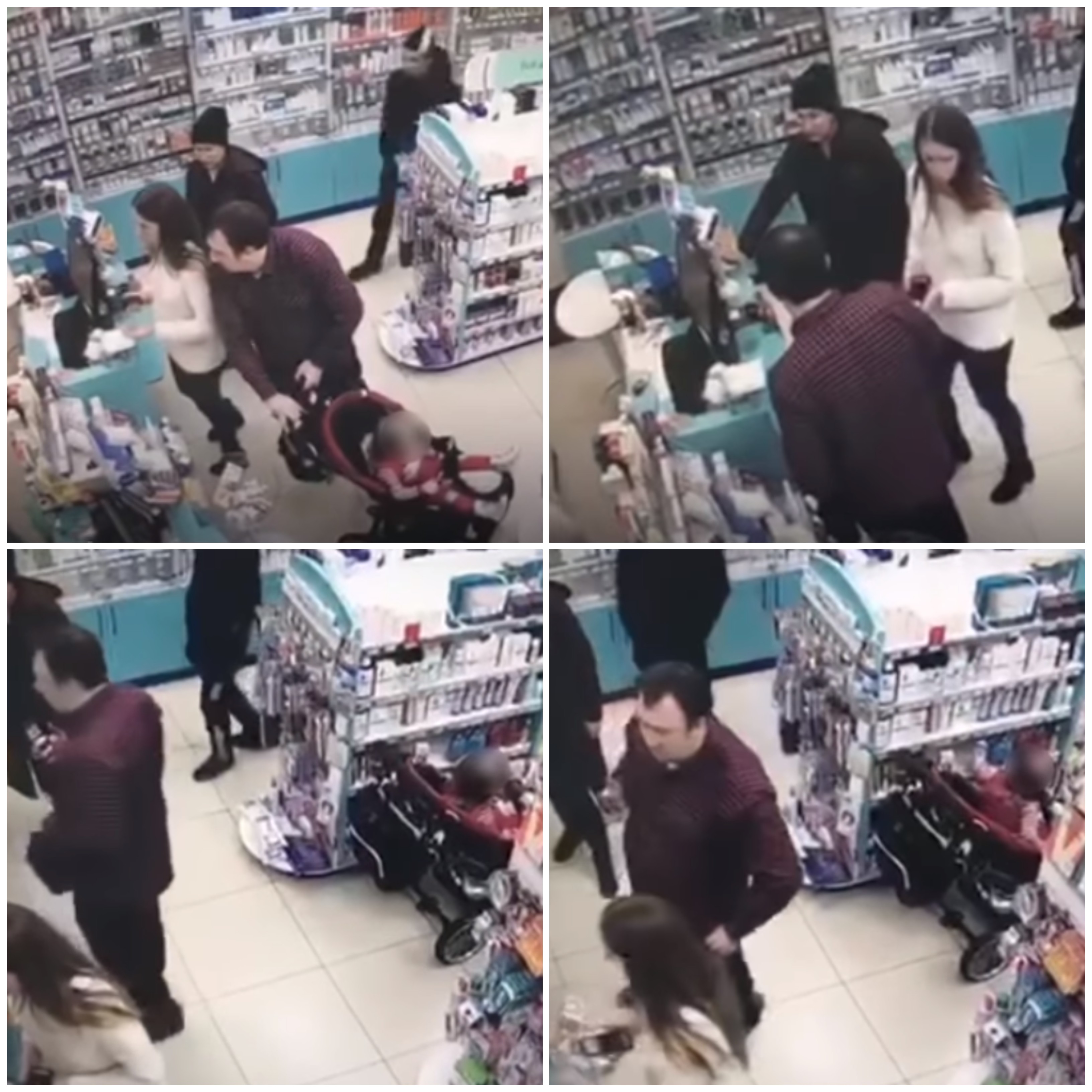 Imagen de Vídeo: pareja utiliza a niña para robar en una tienda