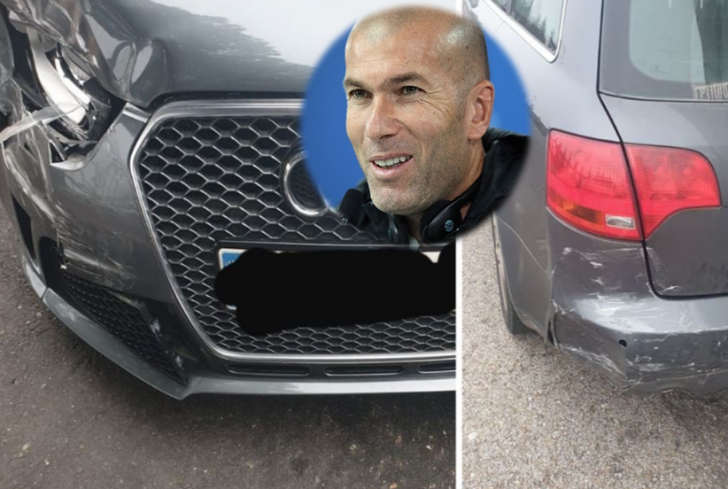 Zidane protagonizó un accidente de tránsito y la reacción del afectado fue sorprendente
