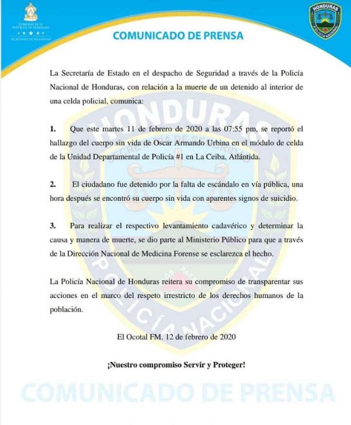 Comunicado joven se suicida.