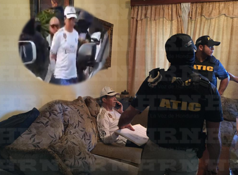 "Esposado" fue sacado de su vivienda el comisionado Leonel Sauceda, acusado de lavado de activos