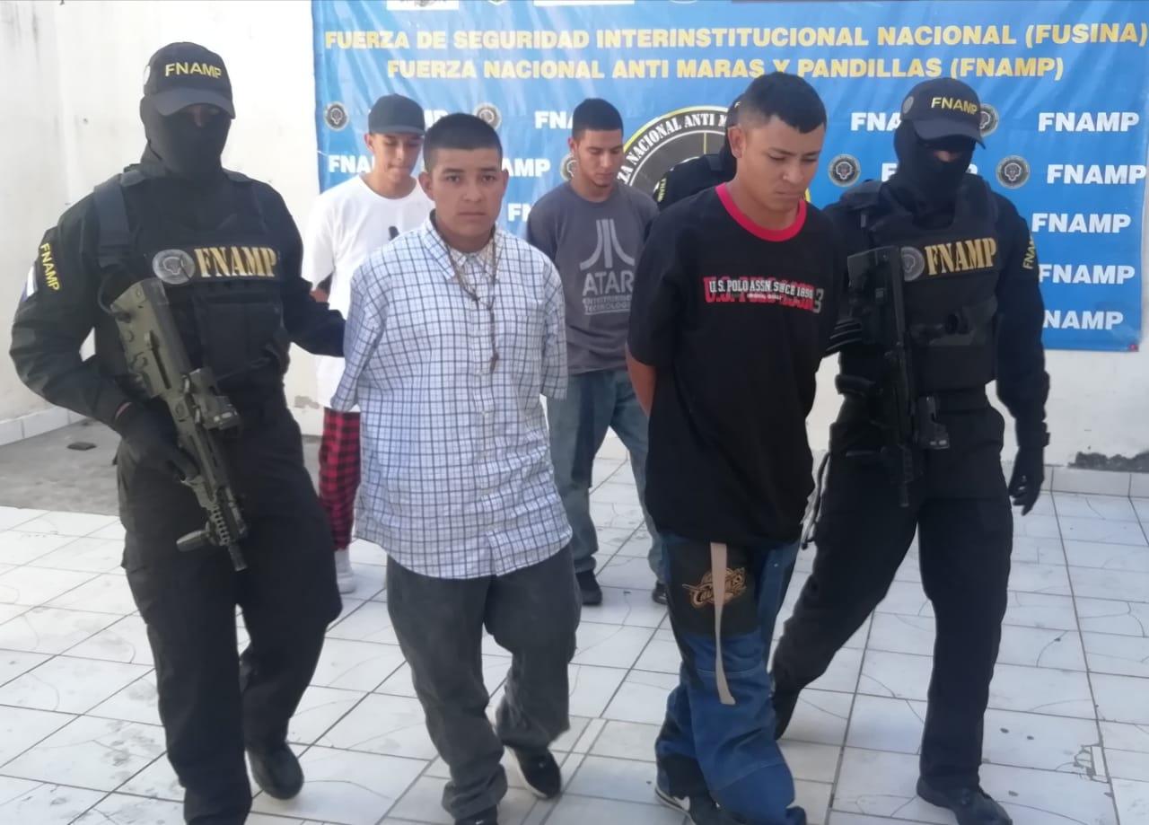 Capturan a cinco miembros de la pandilla 18 en la capital de Honduras