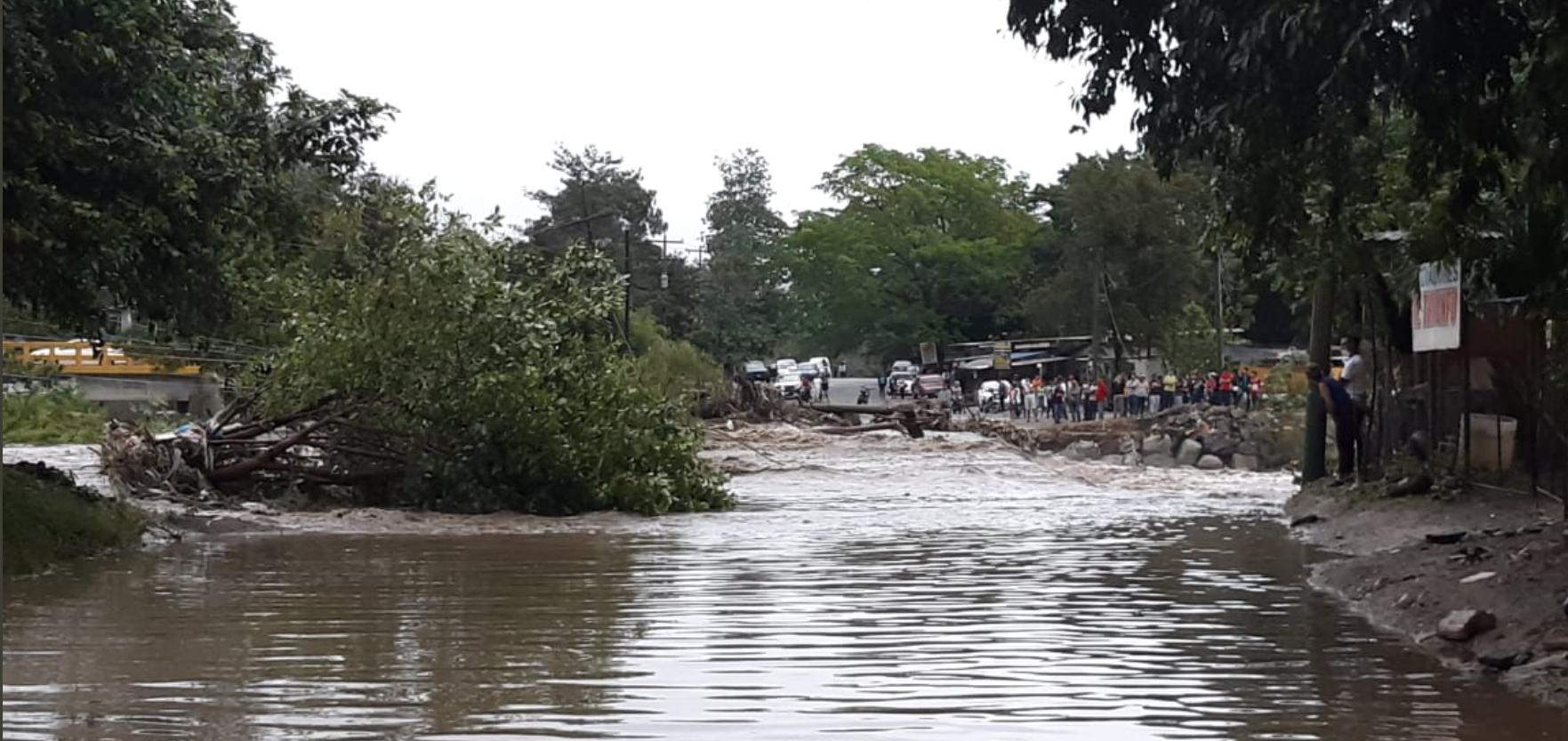 Se reportan varios sectores inundados por las lluvias en San Pedro Sula