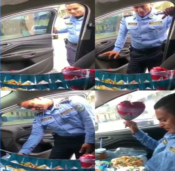 Conmovedor vídeo: último regalo que recibió de parte de su esposa uno de los oficiales asesinados en El Progreso, Yoro