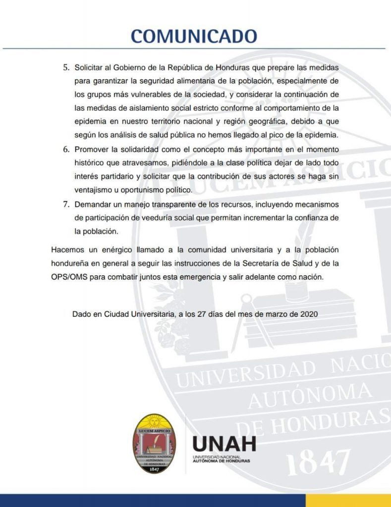 Coronavirus en Honduras 