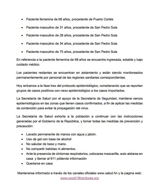 Coronavirus: Ascienden a 24 los casos de la epidemia en Honduras