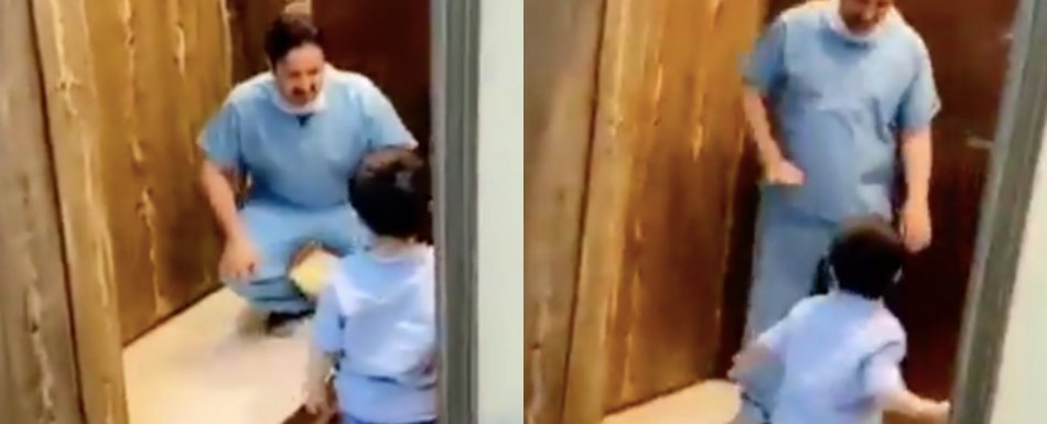 Conmovedor video: médico rechaza abrazo de su hijo por miedo de contagiarlo de covid-19