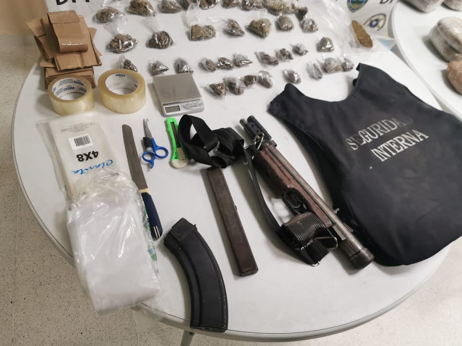 Imagen de Caen dos integrantes de la MS-13, en posesión de cocaína y marihuana en la zona norte de Honduras