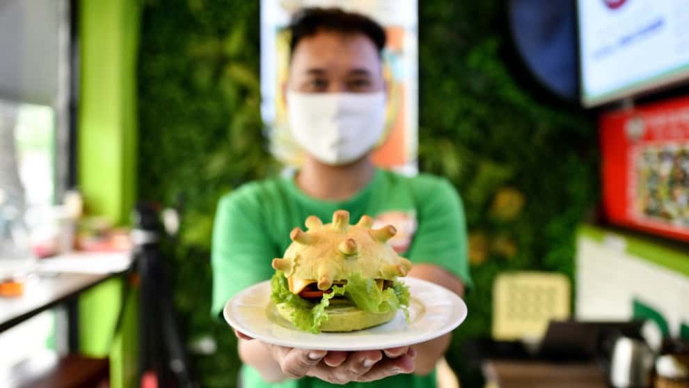 Así es la hamburguesa inspirada en el coronavirus, ¿te la comerías?