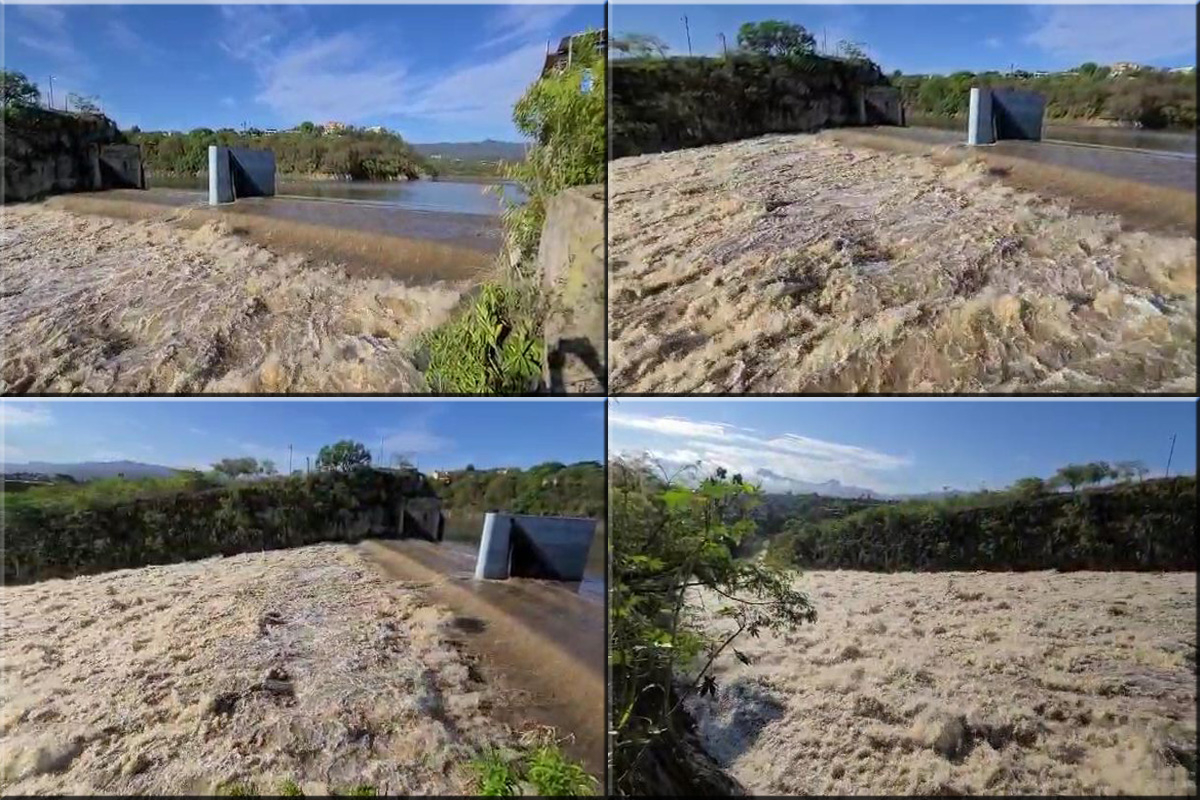 Video: se rebalsa la represa Los Laureles por fuertes lluvias en la capital hondureña