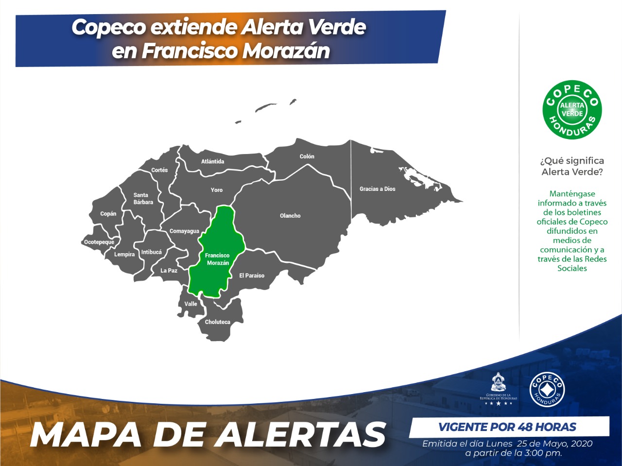Fuertes lluvias continuarán y Copeco extiende alerta verde en Francisco Moarzán