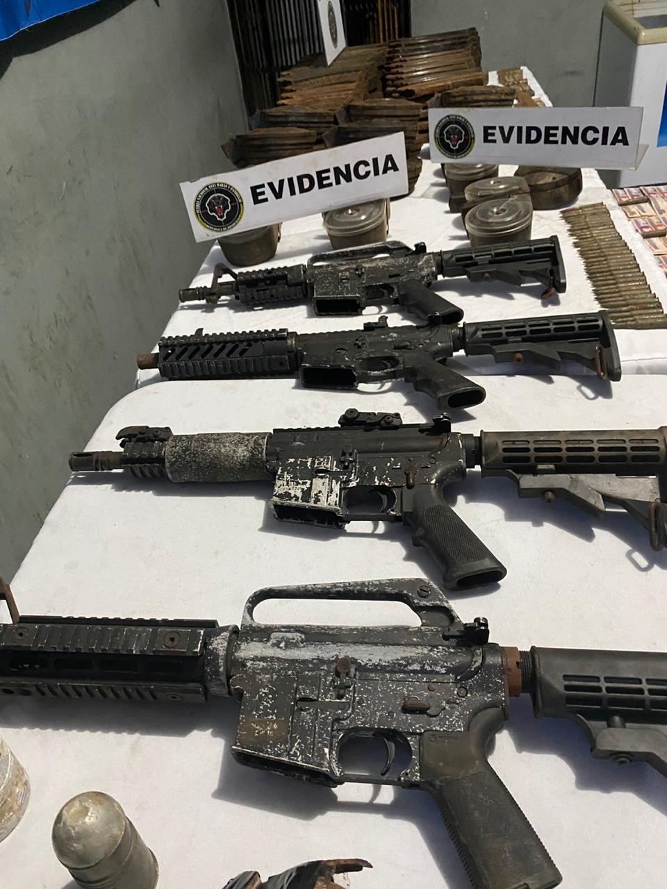Más de un millón de lempiras y armas de grueso calibre decomisan a la MS-13 en San Pedro Sula