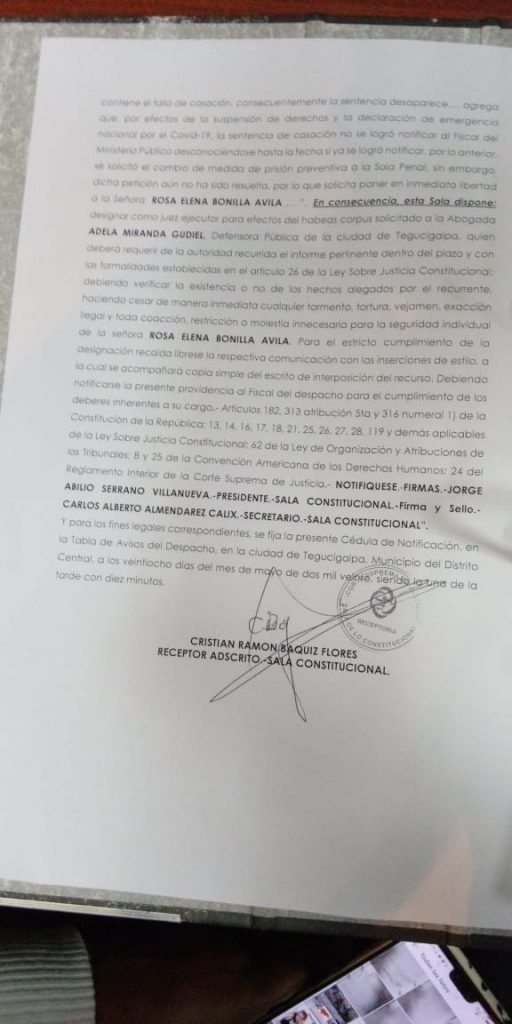 Comunicado Poder Judicial.