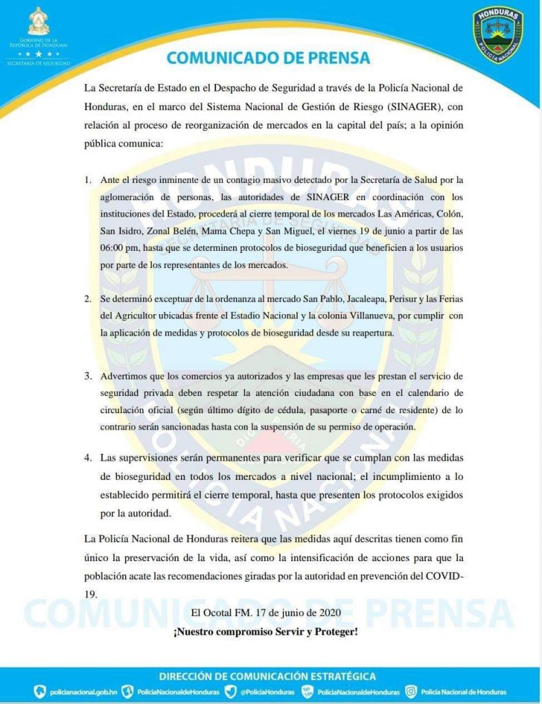 Comunicado oficial