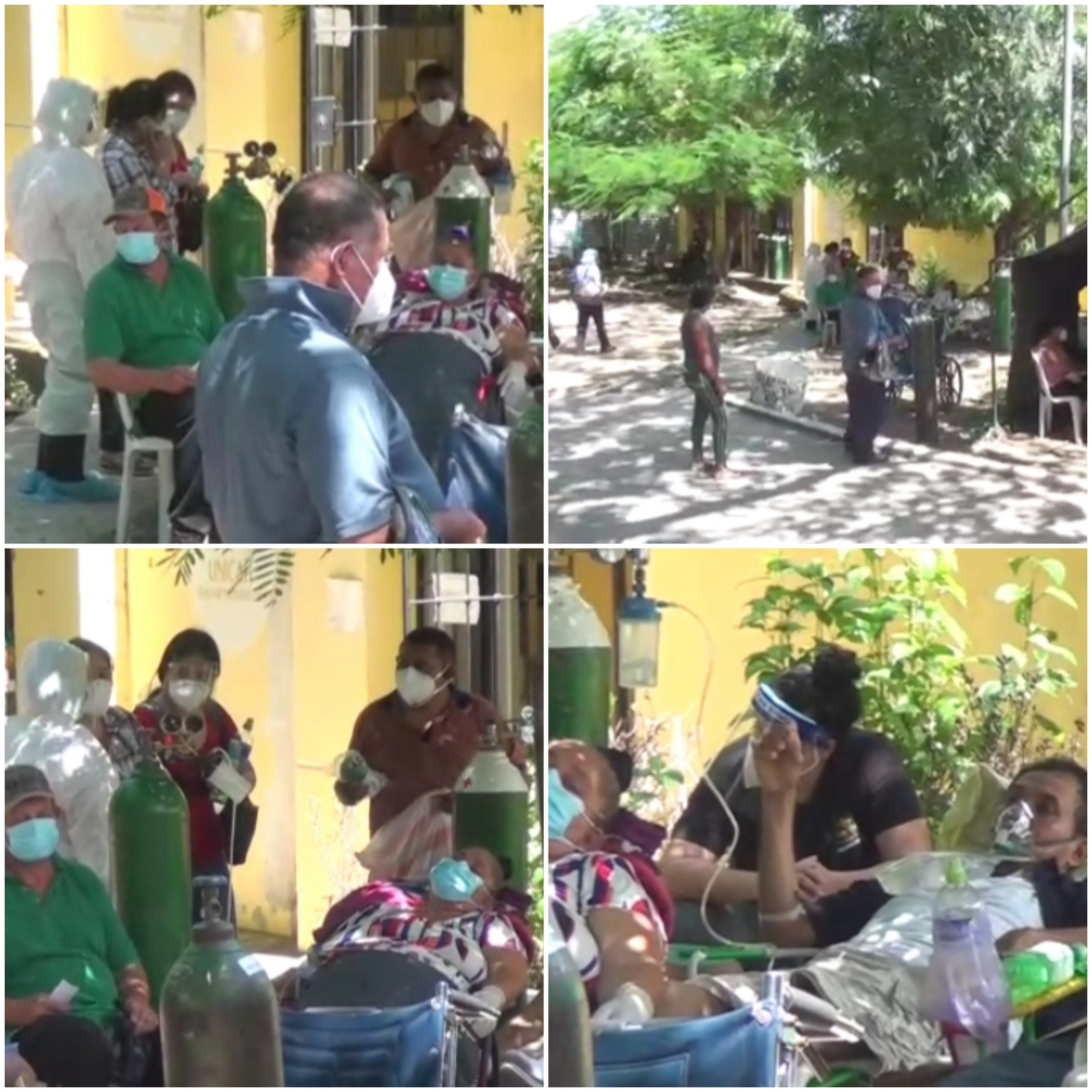 Video: Bajo los árboles atienden a pacientes con coronavirus en Hospital del Choluteca