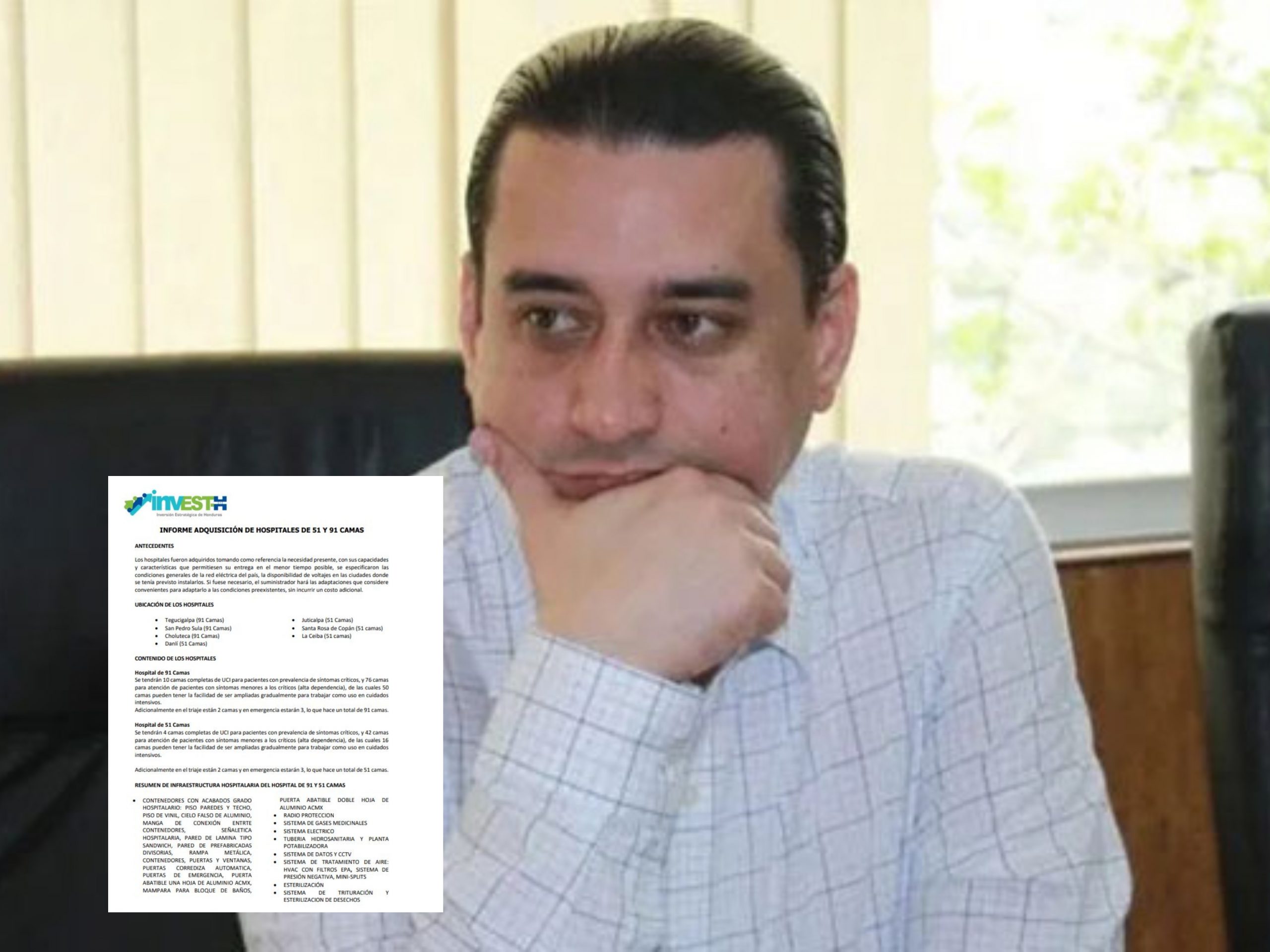 Este es el informe que presentó Marco Bográn ante el Congreso Nacional sobre la compra de hospitales móviles
