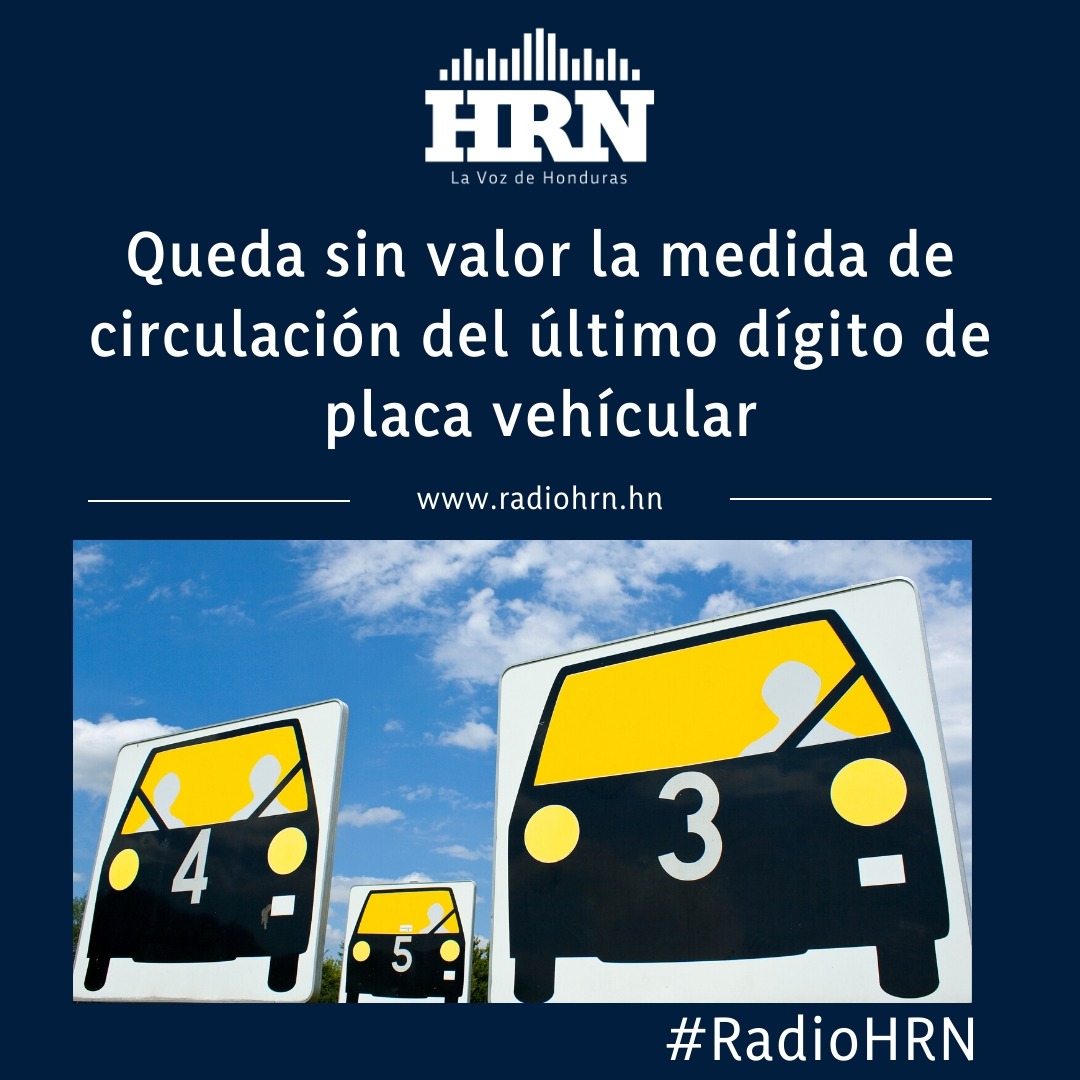 Suspendida medida de circulación con último dígito de placa vehicular