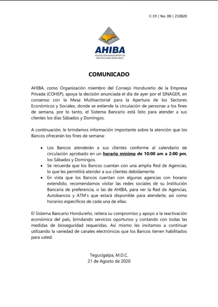 Comunicado AHIBA