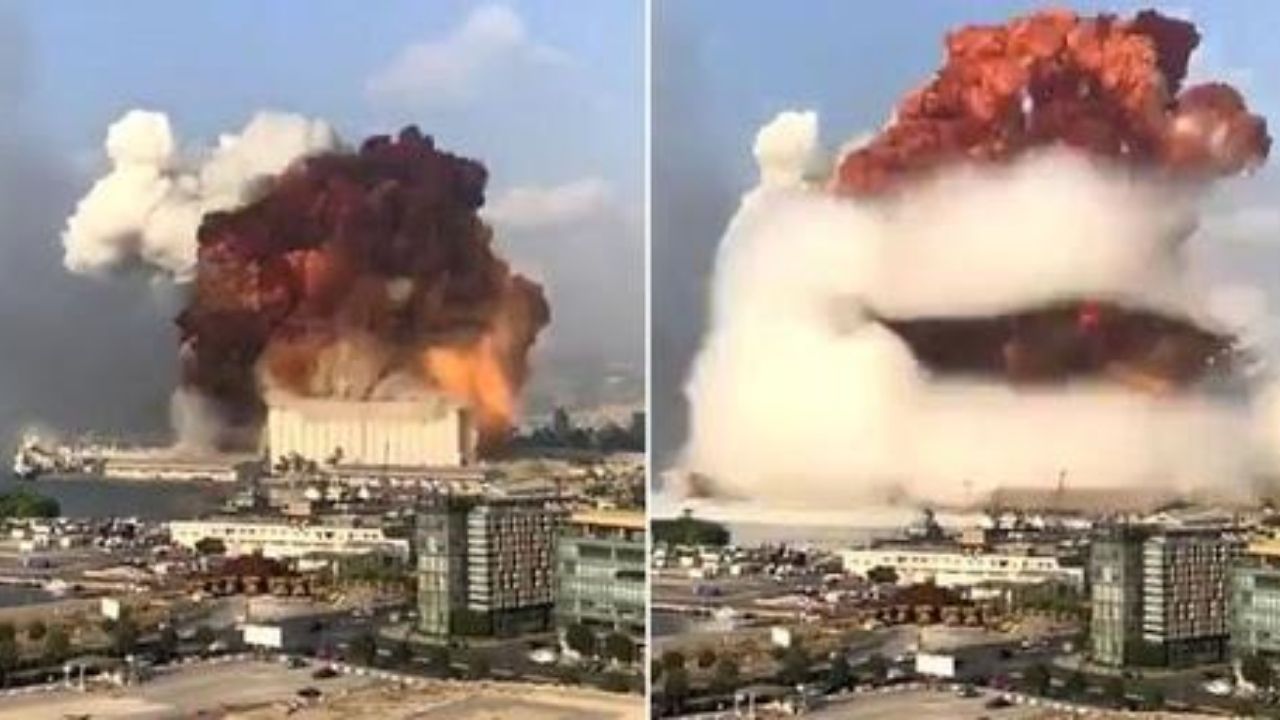 Vídeos registran impactantes explosiones en Beirut, Líbano