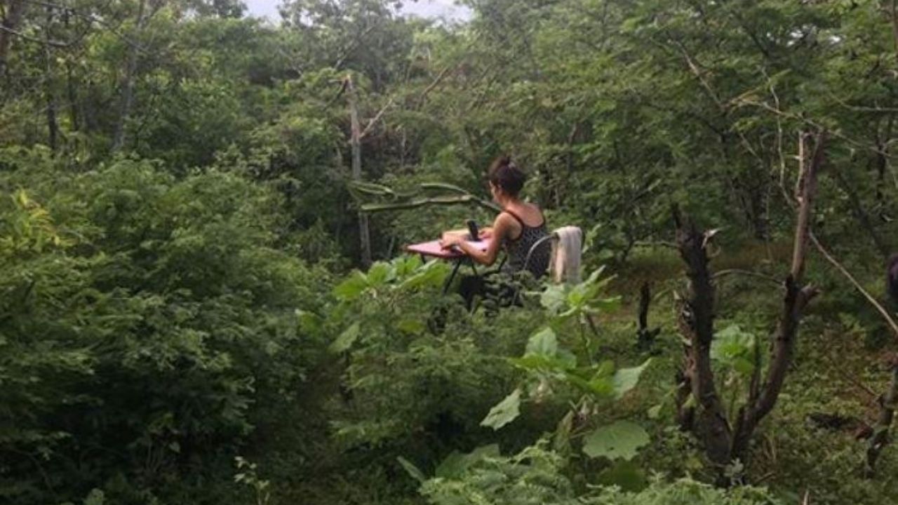 Estudiante universitaria se vuelve viral en El Salvador por recibir clases virtuales arriba de una montaña